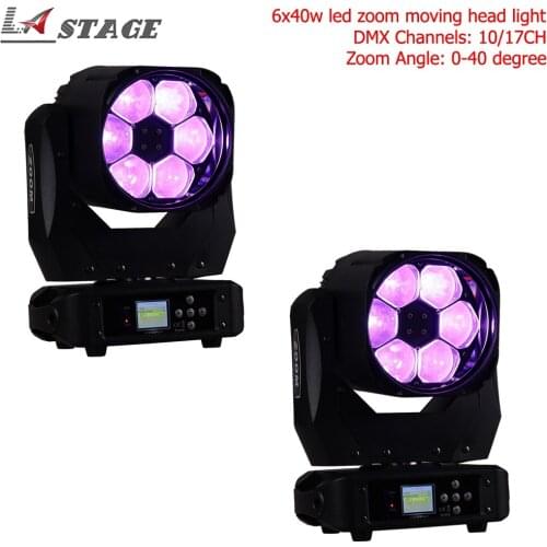 Free Shipping Bee Eyes 6x40w LED Beam Moving Head Light Zoom LED Lyre Moviles B-Eye DMX Stage Disco DJ Light