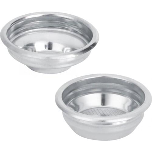 Bottomless Filter58mm Single/Double Porous Filter Bowl Basket Semi-Automatic Coffee Machine Bottomless Handle Filter Filter Cup