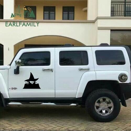 EARLFAMILY 58cm x 53.9cm Sexy Magic Witch Fashion Big Car Stickers Styling Wall Decals Reflective Sticker Waterproof Decal Kit