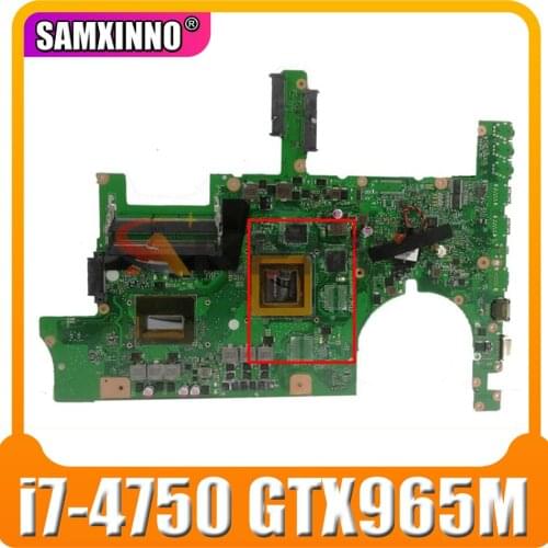 G751JL with i7-4750 CPU GTX965M motherboard REV2.0 For ASUS G751J G751JL Laptop mainboard Tested free shipping 90NB0890-R02000