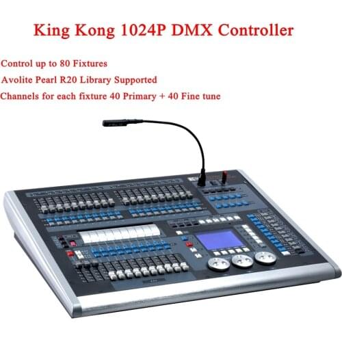King Kong 1024P DMX Profession Controller Stage Lighting DJ Equipment DMX 512 Console Led Par Moving Head Light DJ Controller