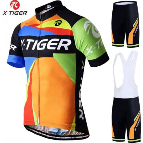 X-Tiger Pro Cycling Jersey Set Summer Mountain Bike Clothing Pro Bicycle Cycling Jersey Sportswear Suit Maillot Ropa Ciclismo