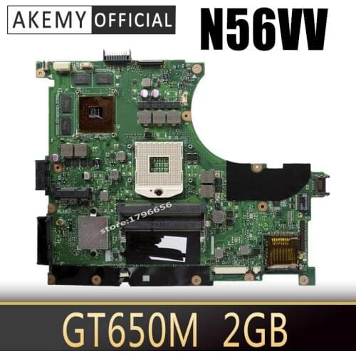 Akemy For N56VV ASUS N56VM N56VZ N56VB N56VV N56V laptop motherboard 100% work mainboard GT650M GT630M GT635M 2GB Random deliver