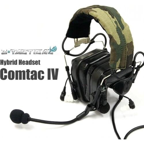 Z-Tactical Comtac IV IN-THE-EAR Headset Military Hunting Wargame Airsoft Tactical Noise Reduction Headphone Z038 Black