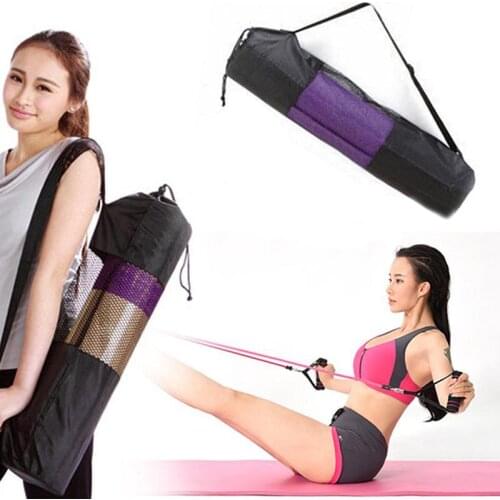 Nylon Carrier Mesh Yoga Mat Storage Bag Adjustable Strap Sport Tool Convenience Black Yoga Backpack Yoga Mat Waterproof Backpack