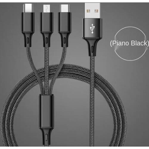 One for three data cables Three-in-one data cable Mobile phone charging cable Smart fast charge for iPhone 12 11 Samsung Huawei
