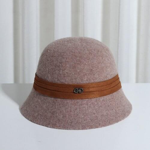 2021 panama warm winter Womens Bucket hat for teens Felt wool hat for girl sautumn and winter fashion Fur cool hip hop hat