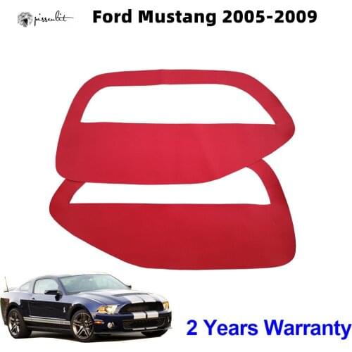 Car Door Armrest Panel Microfiber Leather Cover Trim Renovation for Ford Mustang 2005 2006 2008 2009 LHD Accessories Decoration