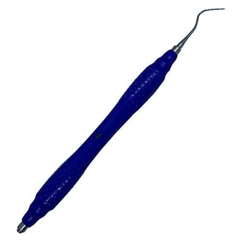Periodontal probe 29 with ergonomic handle made of resin-coated stainless steel. Autoclavable