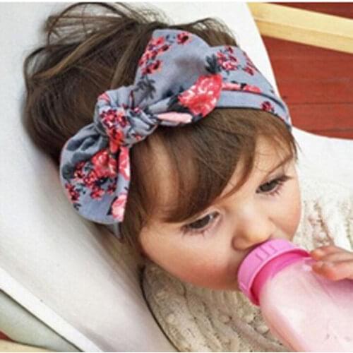 New Colorful Boho Newborn Toddler Headband Ribbon Elastic Baby Headdress Kids Hair Band Girl Bow Knot