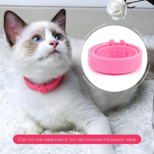 Red Adjustable Cat Collar Anti Flea Tick Collar Tool Kitten Remedy Neck Strap Pet Collar Cat Collar Pet Supplies