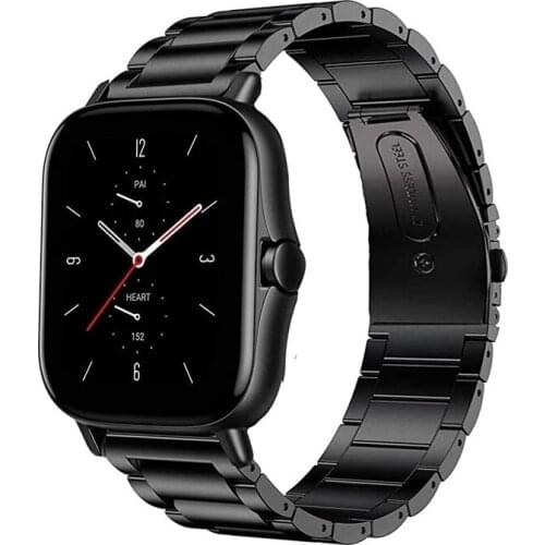 Metal loop band for Amazfit GTS/2/2e/GTS2 Mini/GTR 42mm/47mm/GTR2/2e/stratos 2/3 20mm/22mm Bracelet Watch band Amazfit bip strap