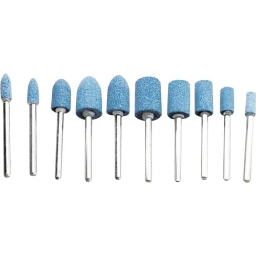 10 Pieces 4-10mm Solid Power Tools Rotary Files Bits for Die Grinder Metal Wood