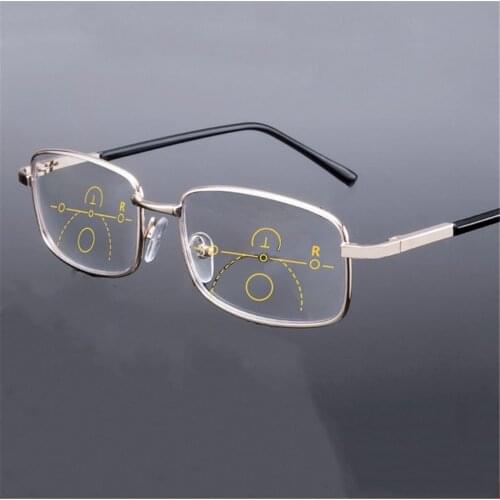 Unisex Progressive Multi-focus Reading Glasses Fashion Anti-blue Light Glasses