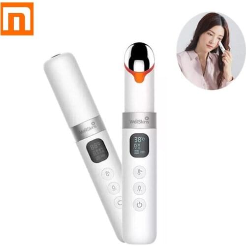 Xiaomi Mijia WellSkins LCD Display Color Light Eyes Massager Wand USB Eye Beauty Stick Heated Black Gallstone Magnetic Vibration