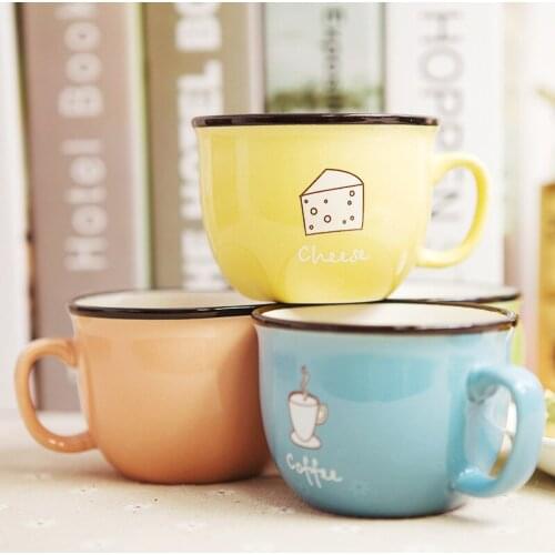 Zakka Creative and practical small fresh candy color ceramic cup