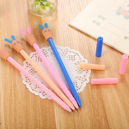20 PCs Neutral Pens Ear Gel Pens Set Cute Student Cartoon Learning Stationery School Office Supplies Gifts Wholesale
