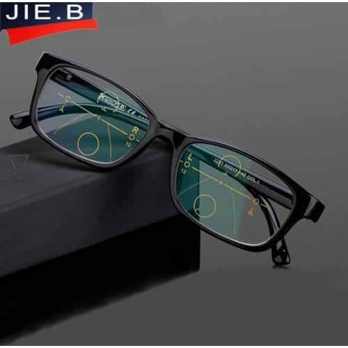 2017 Anti Reflective progressive Reading Glasses Women Coating Resin Lens Lady Eyeglasses Hypermetropia Multifocal Glasses men