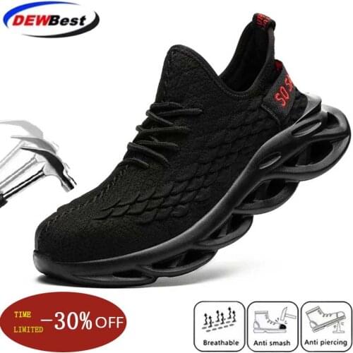 2021 new work shoes steel toe cap protective safety shoes indestructible work safety boots mens work sports shoes work boots