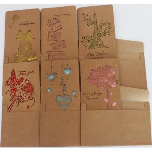 3pcs Vintage Hollow Out Paper Envelopes Wedding Party Invitation Envelope Greeting Cards New Years Valentines Gift Envelope