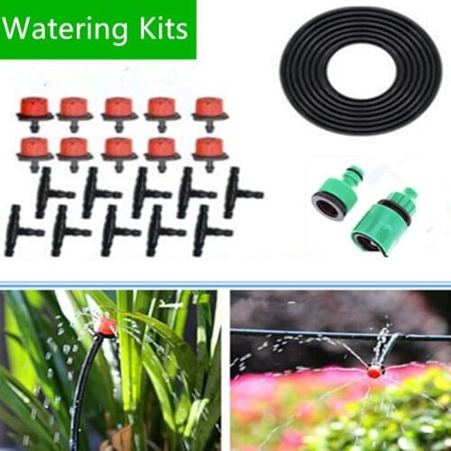 25m Diy Automatic Micro Drip Irrigation System Plant Watering Garden Hose Kits With Adjustable Dripper Smart Controller