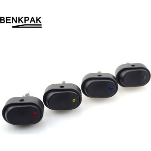 ASW-20D 30A 12VDC Car Boat Auto Rocker Switch on off with Dot LED Light Illuminated red green blue yellow rocker switch