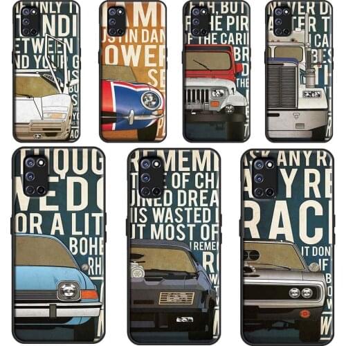 Car Collage Poster For OPPO A15 A3S A5S A52 A72 A92 A83 A91 A93 F5 Reno2 Z A31 A53 A5 A9 2020 A1K Phone Case