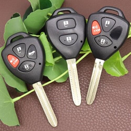 Remote Key Shell For Toyota Camry Avalon Corolla Matrix RAV4 Venza Yaris 4 Buttons Fob Cover Car Alarm Housing Case