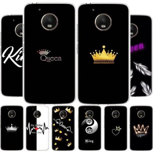 King and Queen Phone Case For Motoralo Moto G9 G8 G7 G6 G5 E6 E5 E4 Plus Power Play One Macro Action Cover Coque