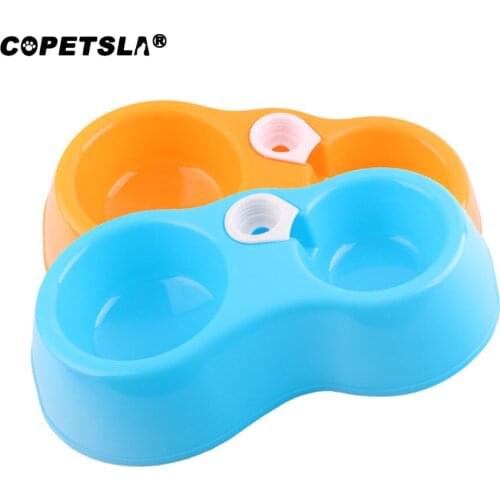 Copetsla Dual Port Dog Automatic Water Dispenser Feeder Utensils Bowl For Cat Food Dish Pet Bowl Dog Drinking Bowls Cat Kettle