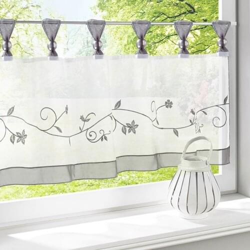 Cortinas Dormitorio Embroidered Short For Voile Tulle Curtains For Living Room Bedroom Blinds On Home Decor Rideau Salon