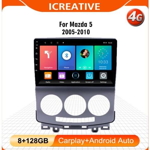 For Mazda 5 2005-2010 2 Din Car Android Multimedia Player 9 Inch Radio Audio GPS Navigation WIFI Head Unit With Frame