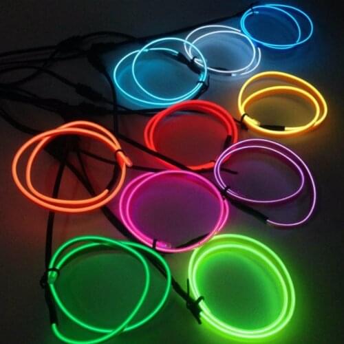 EL Wire With 8mm Sewing Edg 50/100/200/500M 2.3MM Flash Rope Tube Cable Flexible Neon Lamp Glow String Light Car Decoration