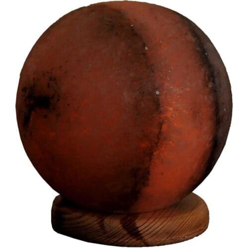 Globe Shaped Natural Rock Salt Lamp Wired Bulb White 3-4Kg