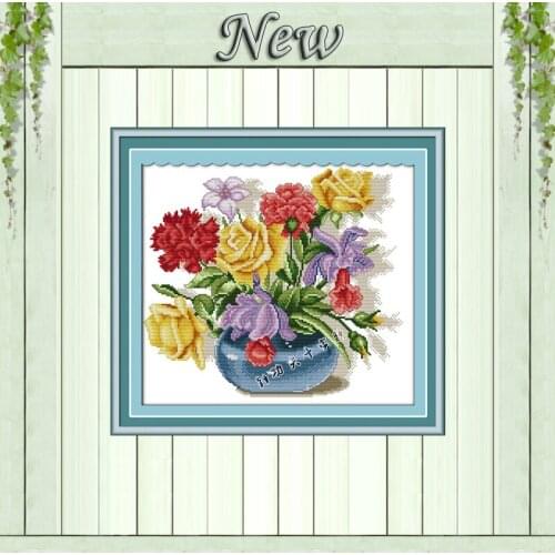 Legends of the rose flower painting counted printed on canvas DMC 11CT 14CT Chinese Cross Stitch kits embroidery needlework Sets