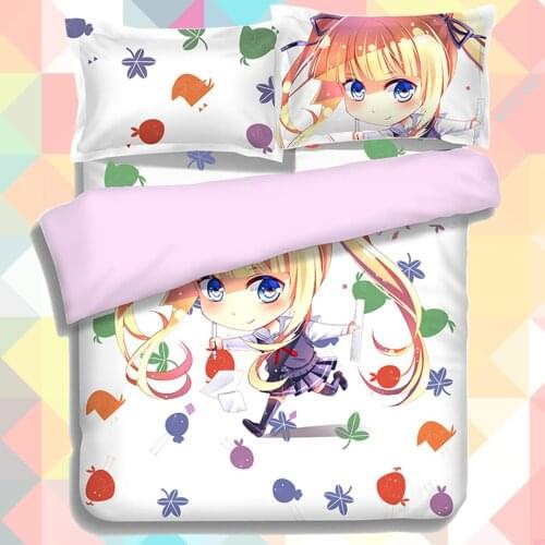 Anime Cartoon Eriri Spencer Sawamura Quilt Cover Soft Printed Bedding Set With Pillow Cases Bed Sheet Duvet Cover Set No.1