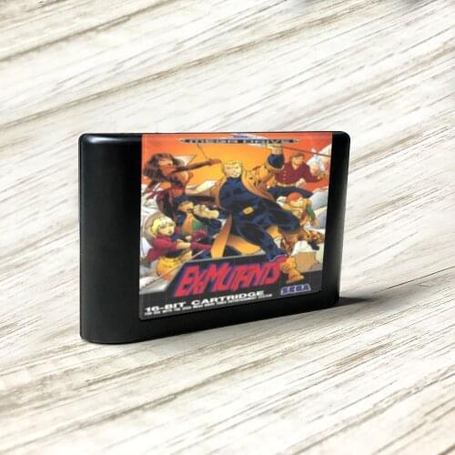 Ex-Mutants - EUR Label Flashkit MD Electroless Gold PCB Card forSega Genesis Megadrive Video Game Console