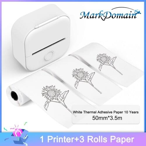 Phomemo Mini Portable Thermal Printer Paper Photo Pocket Thermal Printer 53mm Printing Wireless Bluetooth-Compatible Printers