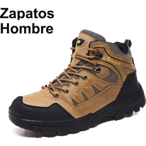 Mens Outdoor Hiking Shoes Mountaineer Climbing Sneakers Waterproof Tactical Hiking Shoes Men Camping Walking Boots zapatos