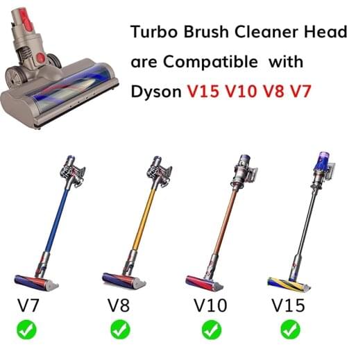 Quick Release Motorized Turbine Floor Brush Head For Dyson V15 V11 V10 V8 V7 Vacuum Cleaner Parts