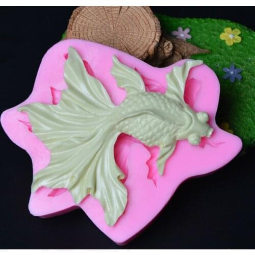 New 3D Carp Mold Silicone Molds Fish Have Beautiful Tail Molds Soap Mold Goldfish Chocolate Mould Aroma Stone Mould Silica Gel