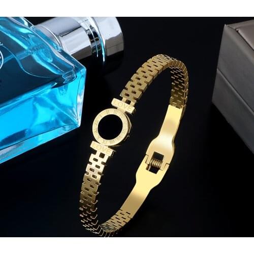New Brand Stainless Steel Charm Cuff Bangles Women Girls Twist Jewelry Classic OL Wedding Open Bangles pulsera