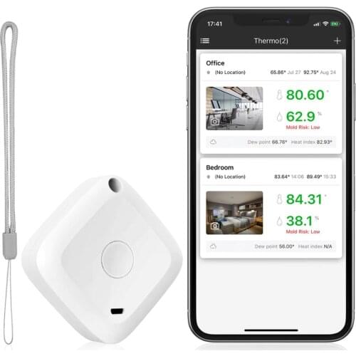 ORIA Wireless Thermometer Hygrometer Sensor Data Logger Digital C/F Indoor Outdoor Bluetooth Temperature Humidity Meter Alarm