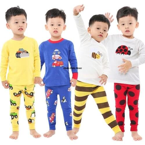 Toddler Girls Pajama Spring Autumn Baby Boys Clothing Set O-neck Soft Comfortable Kids Sleepwear Cotton Long Sleeve Children Set