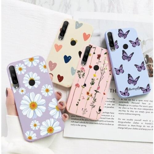 For Huawei Y9 Prime 2019 6.59" Shockproof Cases Silicone TPU Flowers Phone Case Fundas Cute Butterfly Bumper Covers Shell Coques