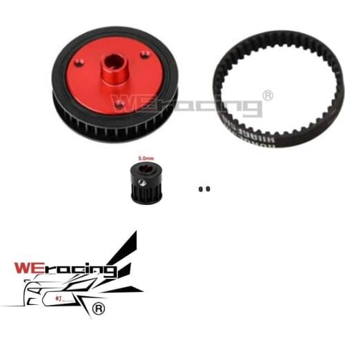 1 set 3.2/5.0mm Belt Drive Transmission Gears System for 1/10 RC Car Crawler Axial SCX10 & SCX10 II 90046 Upgrade DIY Parts