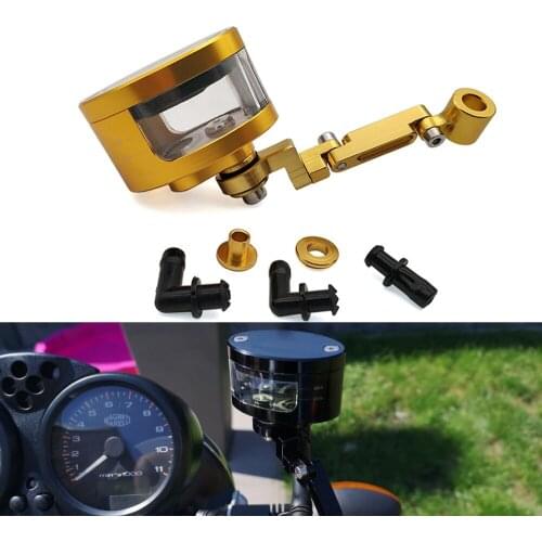 CNC Motorcycle Brake Fluid oil Reservoir Cup tank +support bracket For bmw f800gs s1000r rsv4 yamaha nmax 155 300 xmax530