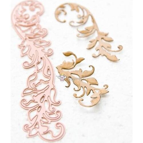 Mmao Crafts Metal Steel Cutting Dies New Leaf vine strip Stencil For DIY Scrapbooking Paper/photo Cards Embossing Dies