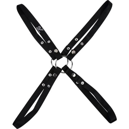 Sexy Gay Underwear Men Lingerie Halter Body Chest Harness Bondage Belt Costumes Erotic Chest Belt Slave Straps Faux Leather