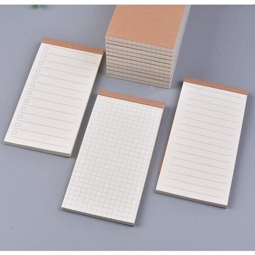 School supplies schedule planner list notebook Plan thin daily planner portable grid English vocabulary kraft paper notepad